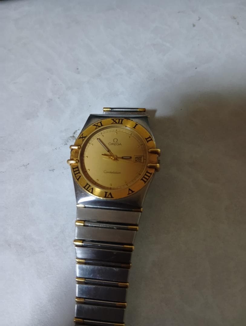 オメガ コンステレーション 時計 ゴールド/シルバー