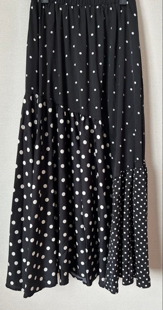 BEARDSLEYビアズリー ドットパッチワークロングスカート - メルカリ