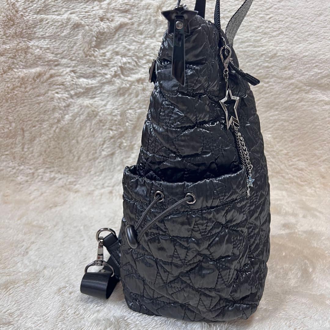 ANNA SUI プラネタ 2WAYリュックサック キルティング ブラック - メルカリ