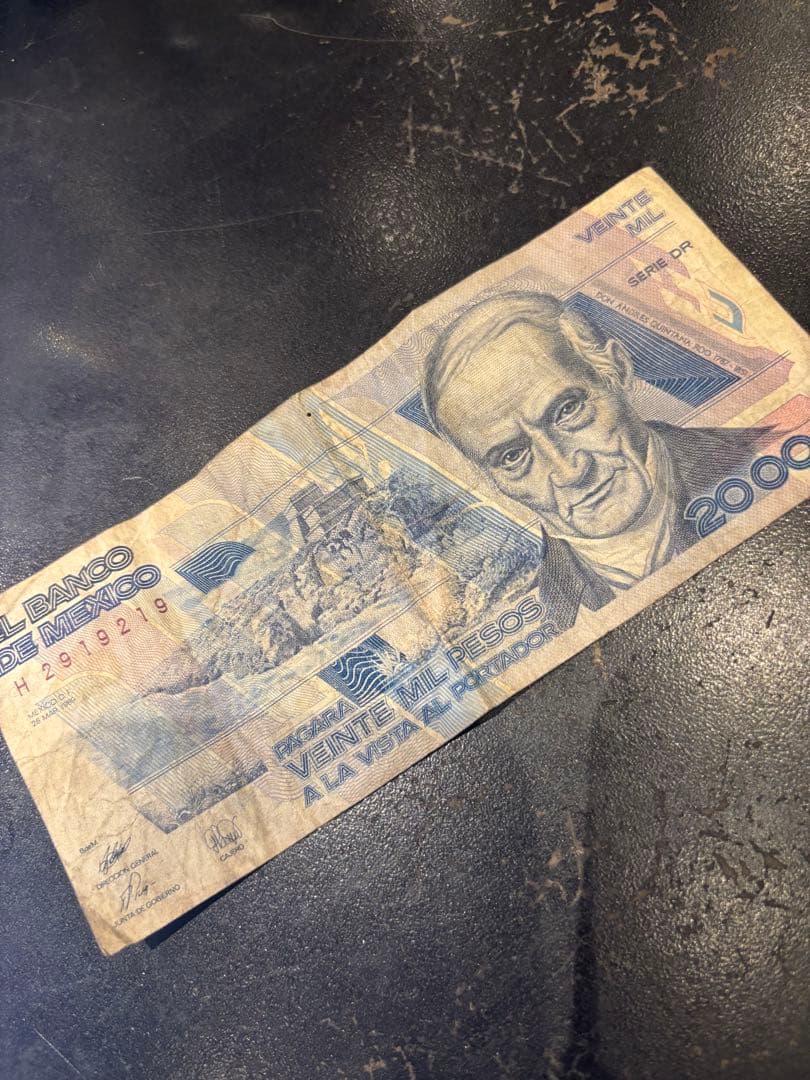 メキシコ 20000ペソ 紙幣 1989年製造 古いメキシコ紙幣（1989-1996年） : r/Banknotes