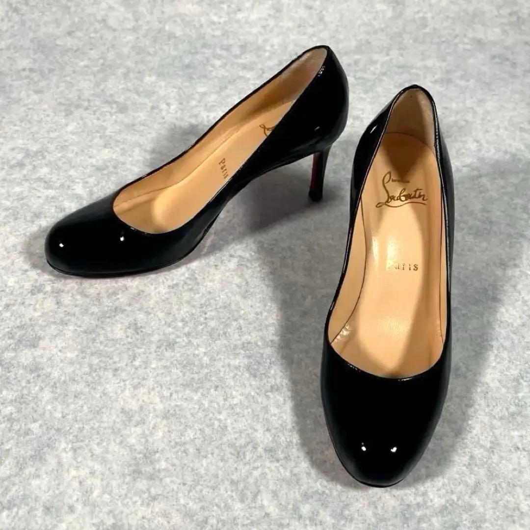 【極美品】クリスチャンルブタン パテントレザー パンプス レッドソール イタリア