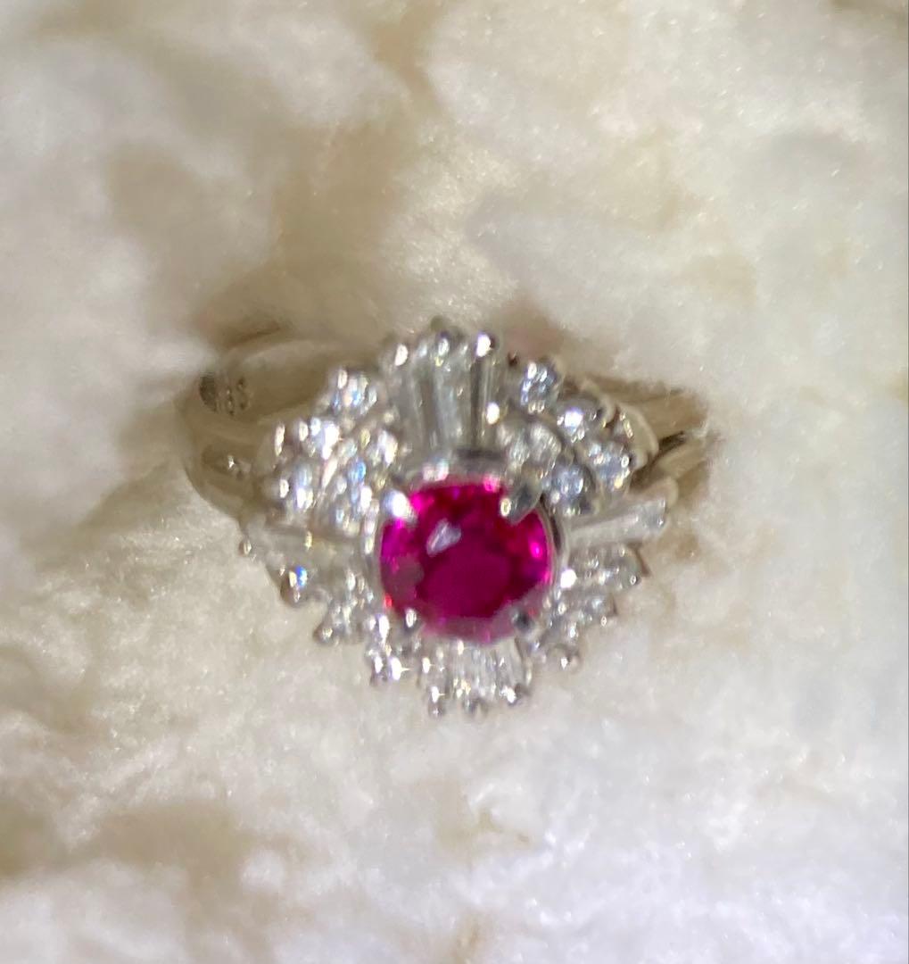 本日2/10最終価格100,000円天然ルビーメレダイヤリング12号再査定済み！