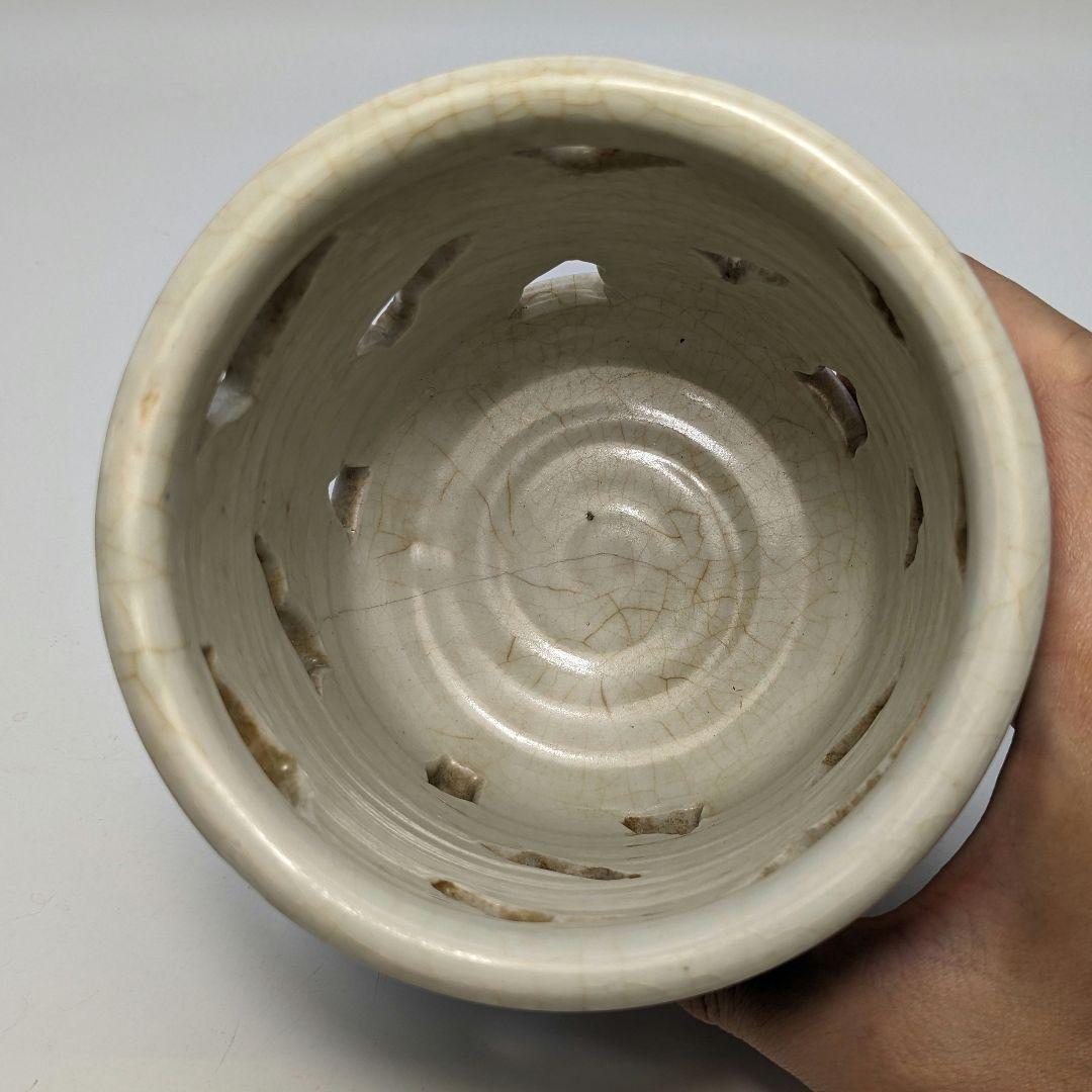 李朝 白磁染付筆筒 高麗白磁 李氏朝鮮 文房具 書道具 ペン立て