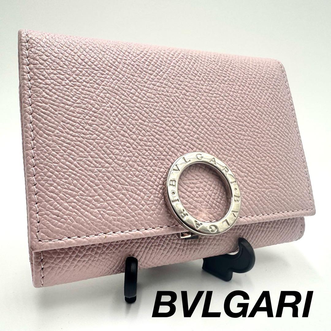 【極美品✨】ブルガリ ビーゼロ 名刺入れ カードケース レザー サークルロゴ