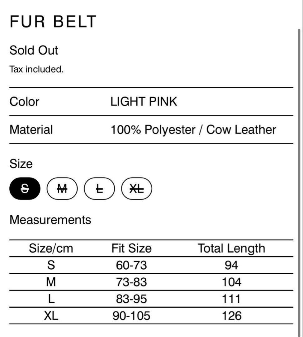 完売品 AFB ファーベルト ピンク - メルカリ