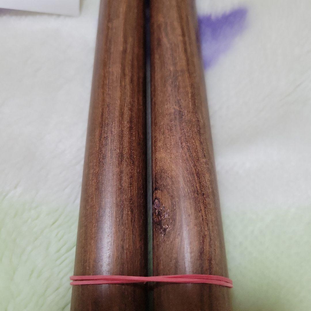 石見神楽を奏でる篠笛を作製している父の手作り 太鼓のバチ 木製 285mm