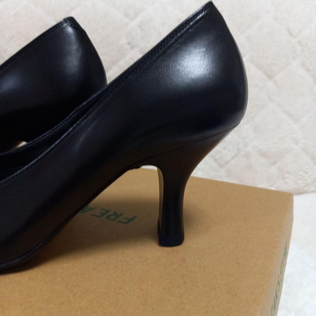 ワコールサクセスウォーク パンプス ブラック 黒 7cmヒール 23.5 E