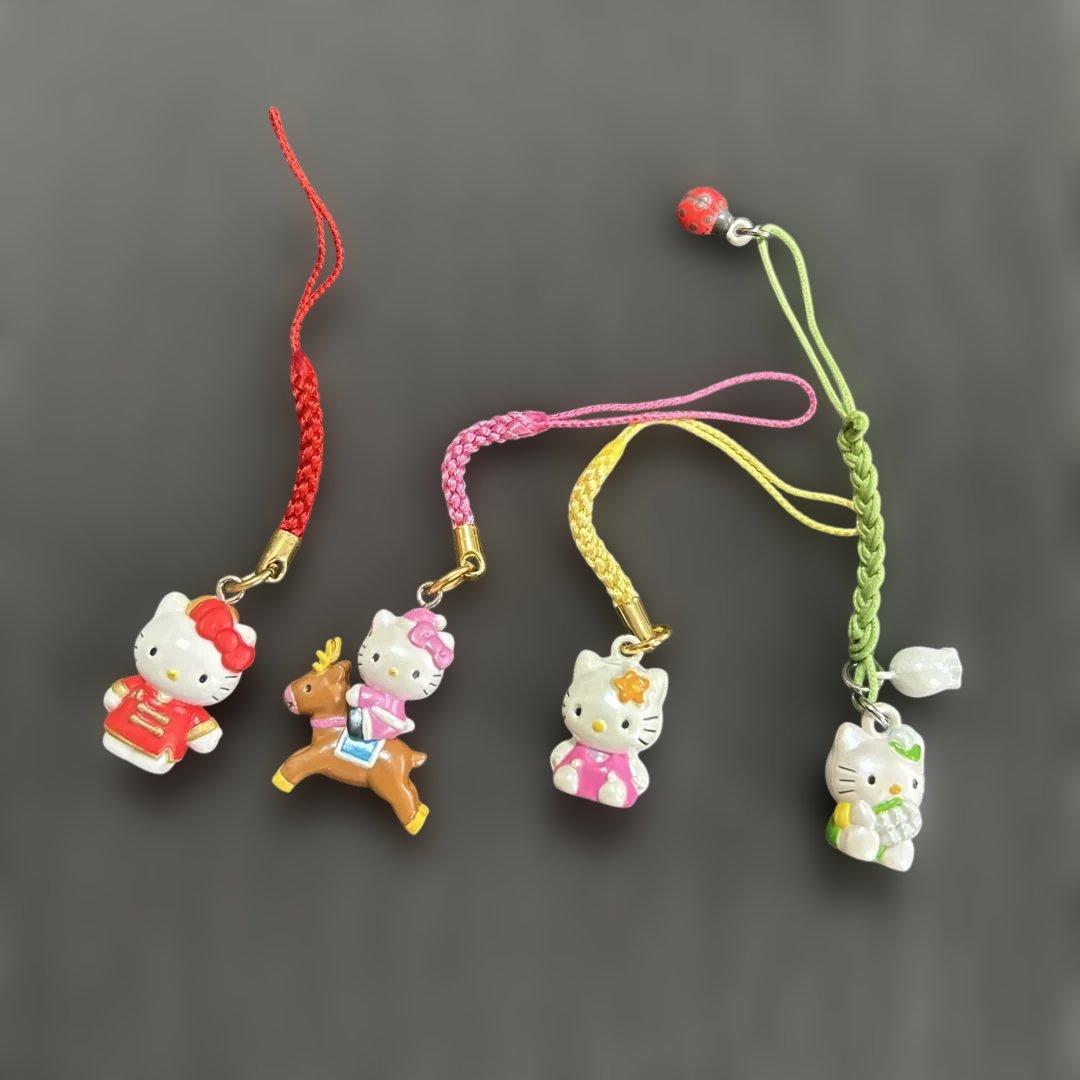 ②ご当地キティ ストラップ レア クリオネ みかん 納豆 根付け 20個
