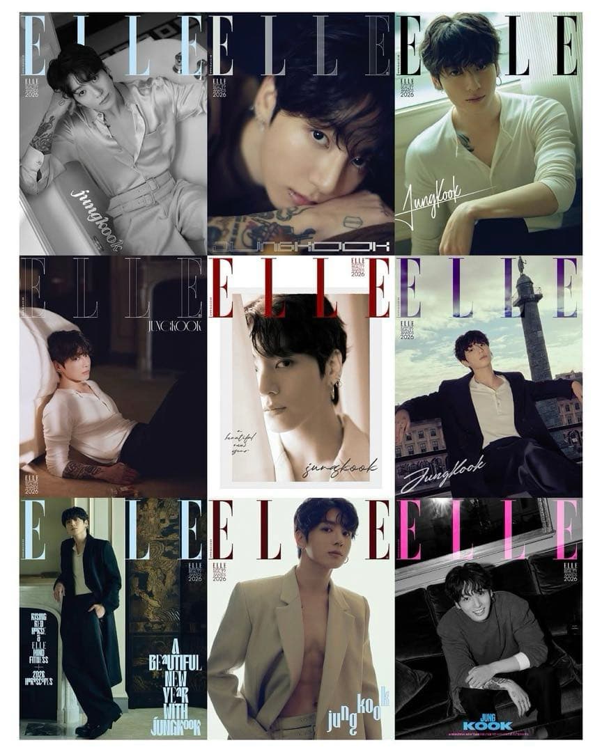 ELLE KOREA JUNGKOOK 9冊set