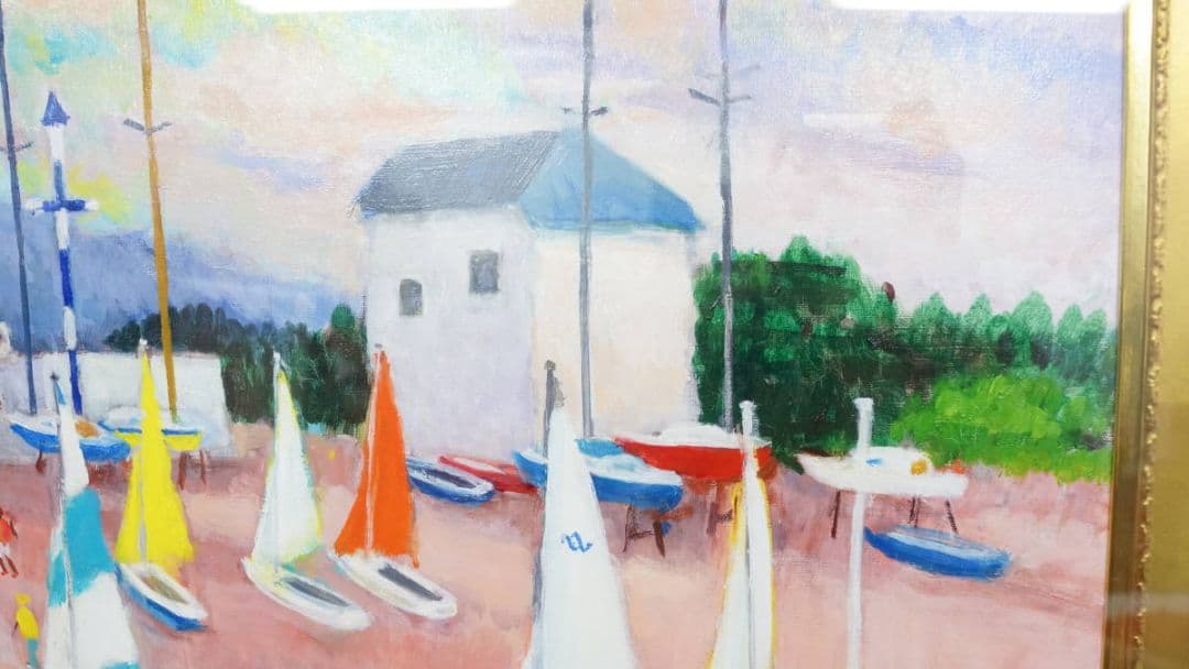 成井弘 「彩りの譜」 油彩画 特大大作 80号 アクリル額装 二紀会