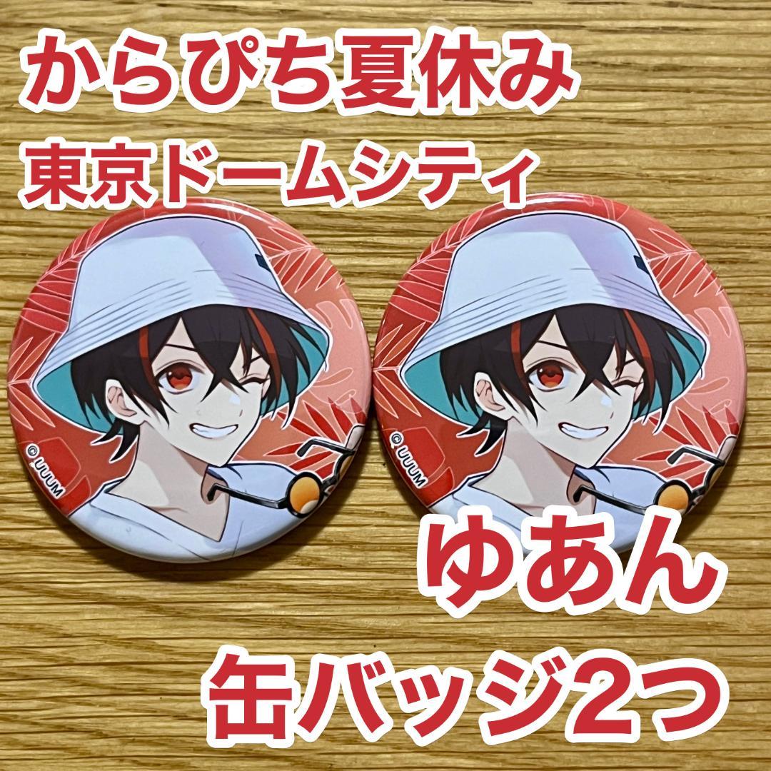 カラフルピーチ ゆあん からぴち夏休み 東京ドームシティ 缶バッジ2つ