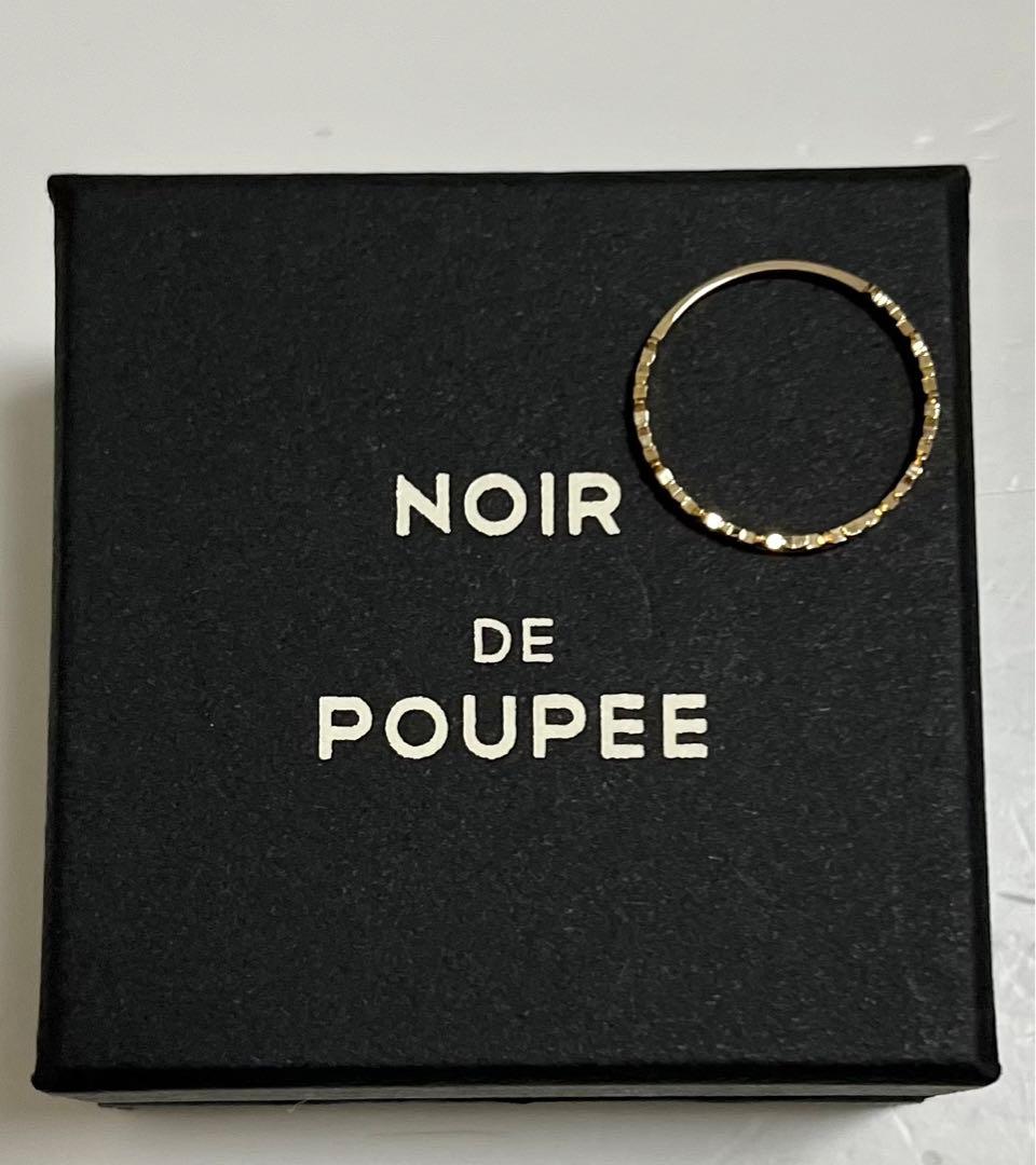 ノワールドプーペ K10 シンプルゴールドスター レイヤードリング 11号