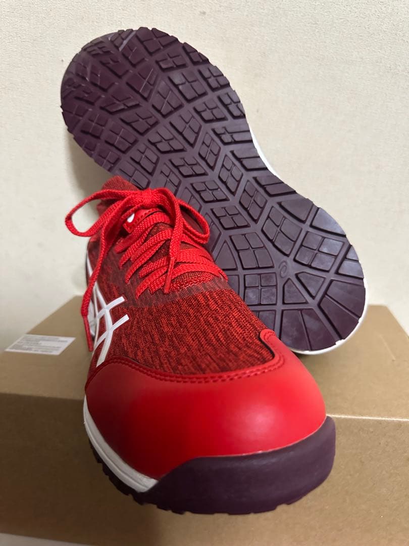 アシックス asics ウィンジョブCP213 TS 赤×白 25cm 新品