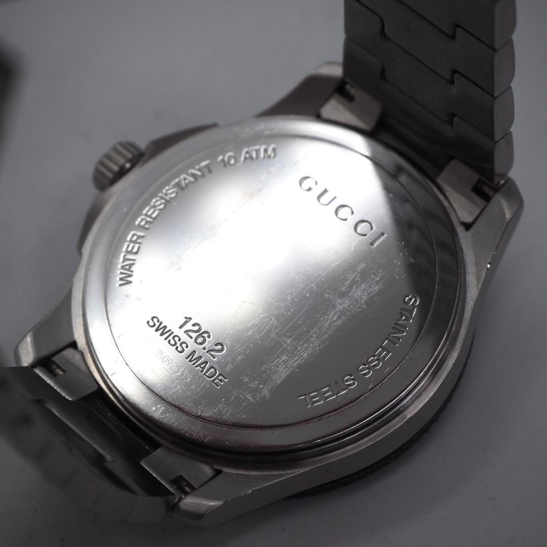 504【美品】GUCCI時計 126.2 箱付き ダイバー Gタイムレス メンズ