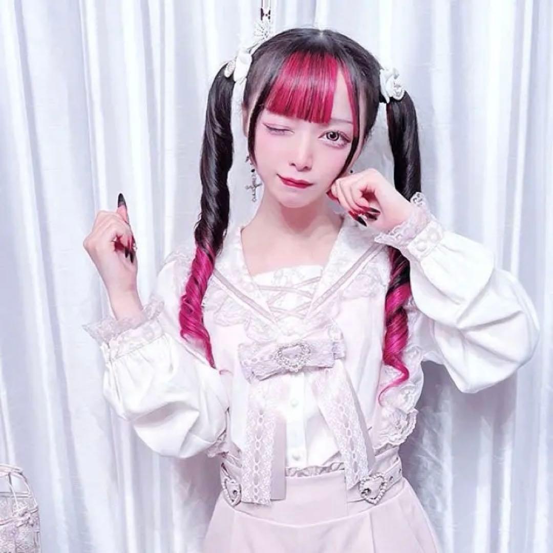 MARS マーズ レーススピンドルセーラーブラウス ピンク 量産 - メルカリ