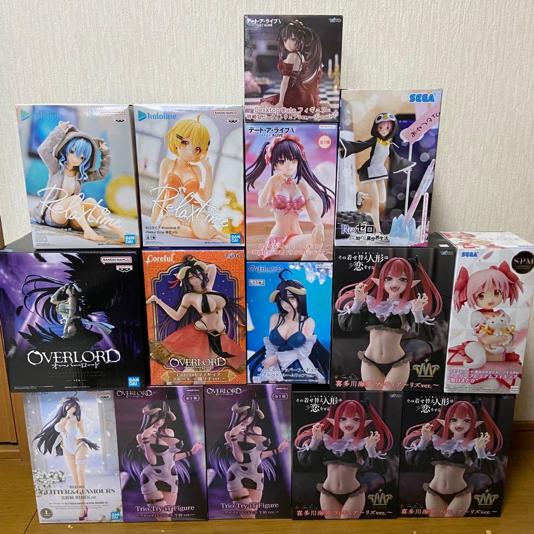 美少女フィギュア まとめ売り 15体セット アルベド 喜多川海夢 星街すいせい 美少女フィギュア3体まとめ売り 十王星南 喜多川海夢 黒江雫ver. 中野