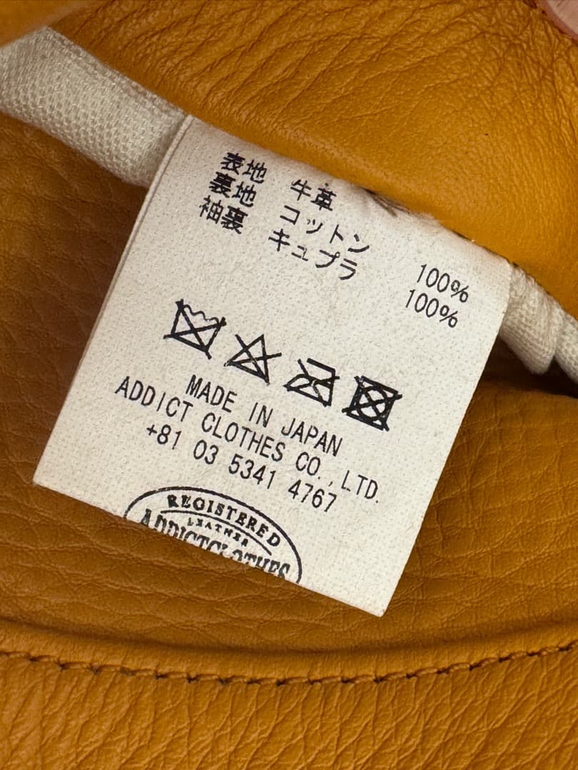 ADDICT CLOTHES AD-01 36 牛革 yellow - メルカリ