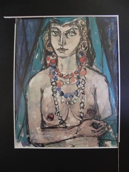 小川 博史、イスタンブールの娘、裸婦、希少画集画、新品額装付、状態良好