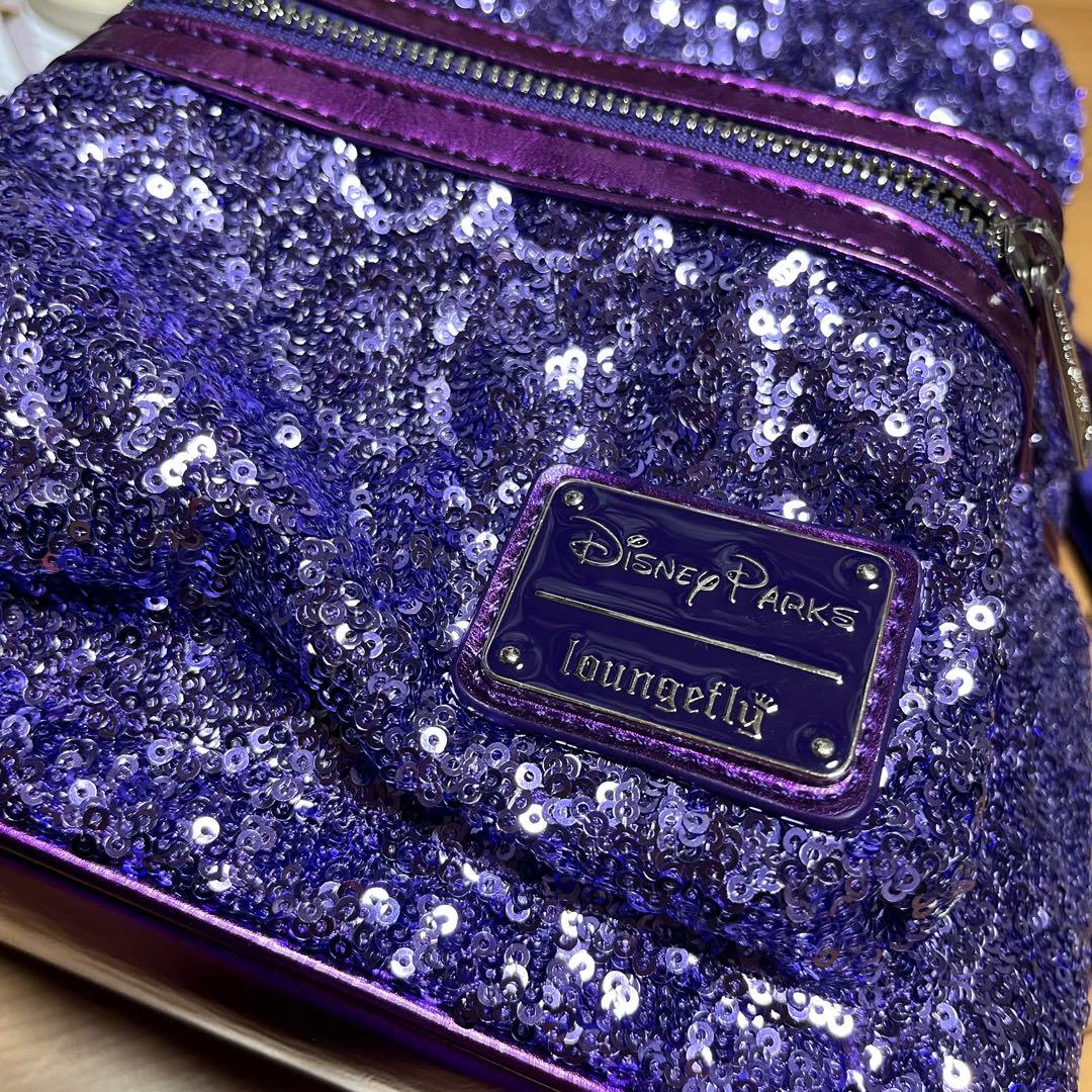 ラウンジフライ ミッキー ディズニー スパンコール 紫 パープル