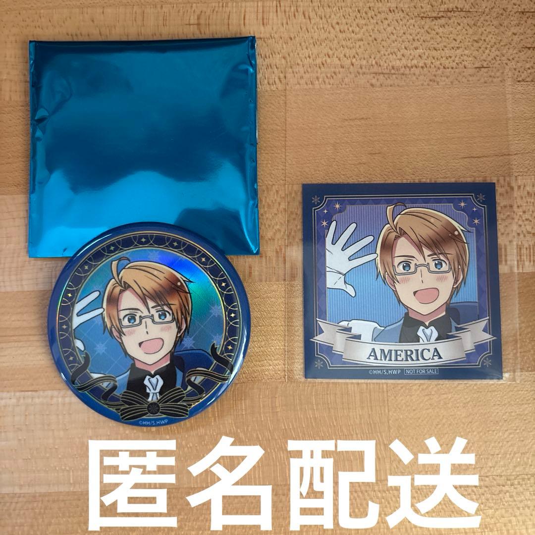 ヘタリア アモカフェ アメリカ 缶バッジ＆ステッカー - メルカリ