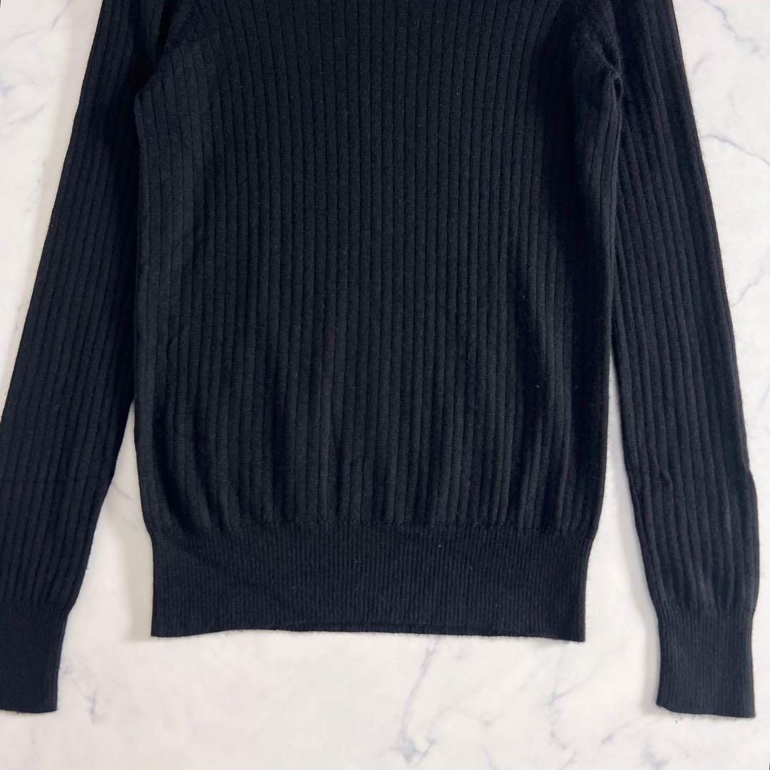 Drawer ドゥロワー カシミヤ シルク リブ タートル ネック ニット