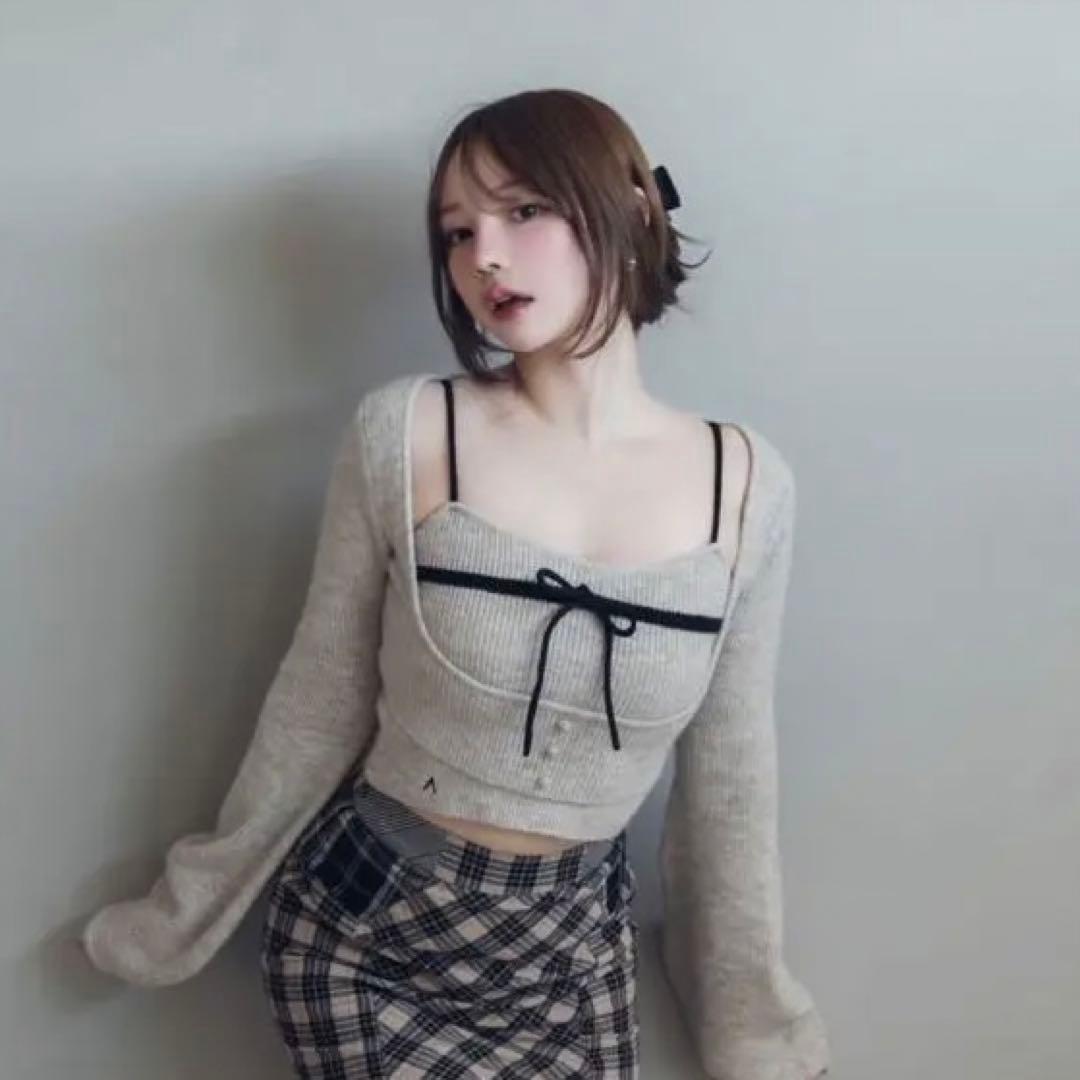 andmary Natalie ribbon set ベージュ - メルカリ