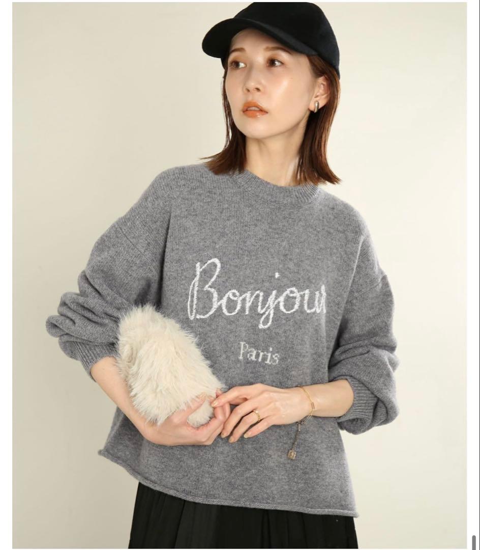 美品】スローブイエナ/Bonjour paris ロゴニット - メルカリ