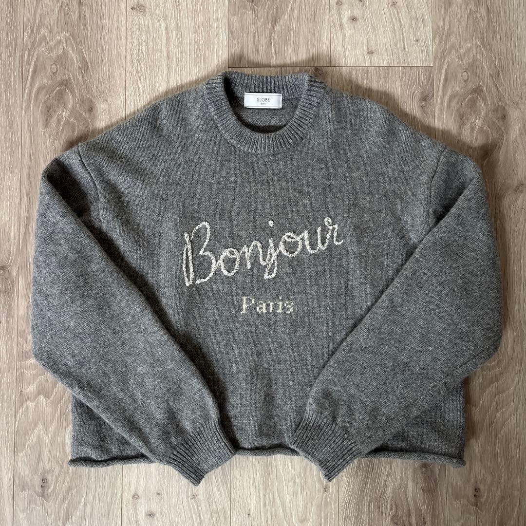 美品】スローブイエナ/Bonjour paris ロゴニット - メルカリ