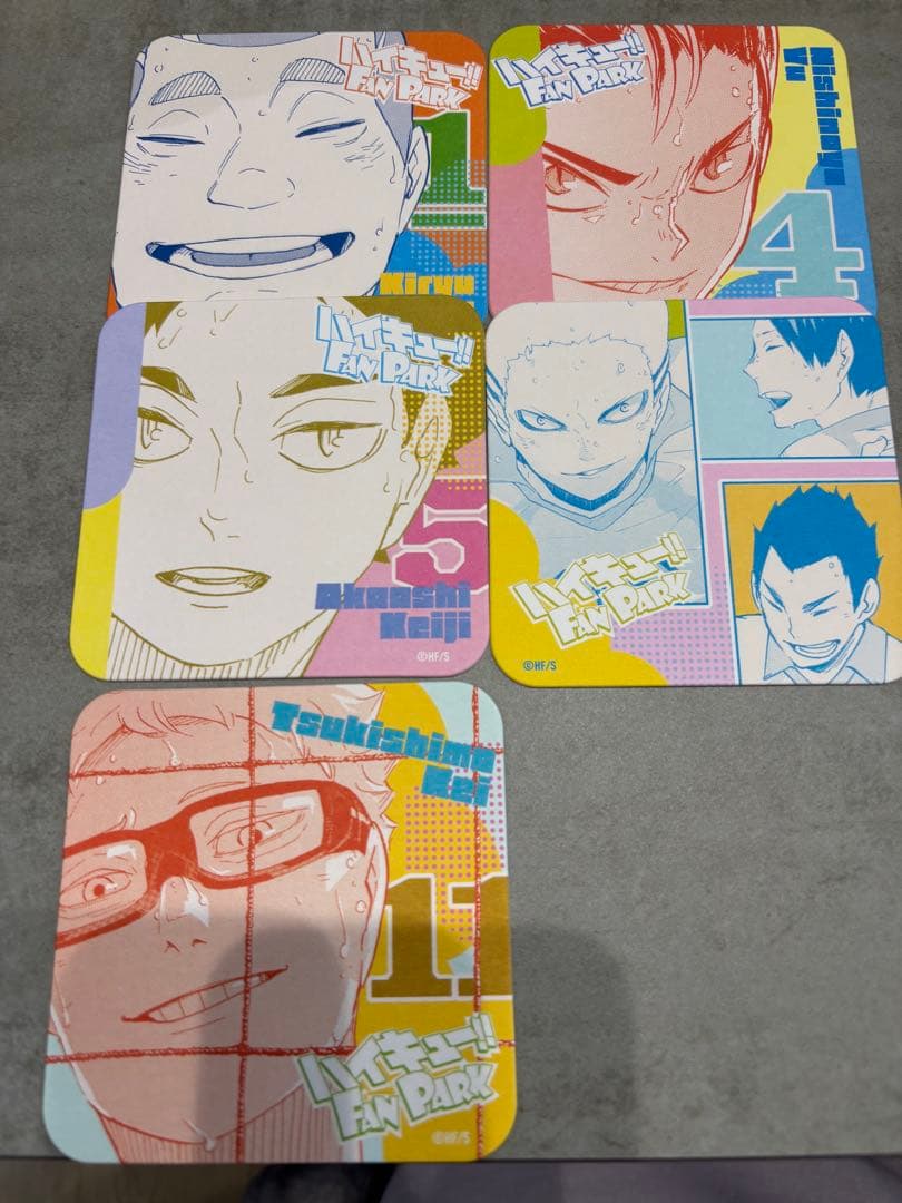 ハイキュー!! ファンパーク アートコースター セット 月島 赤葦 西谷