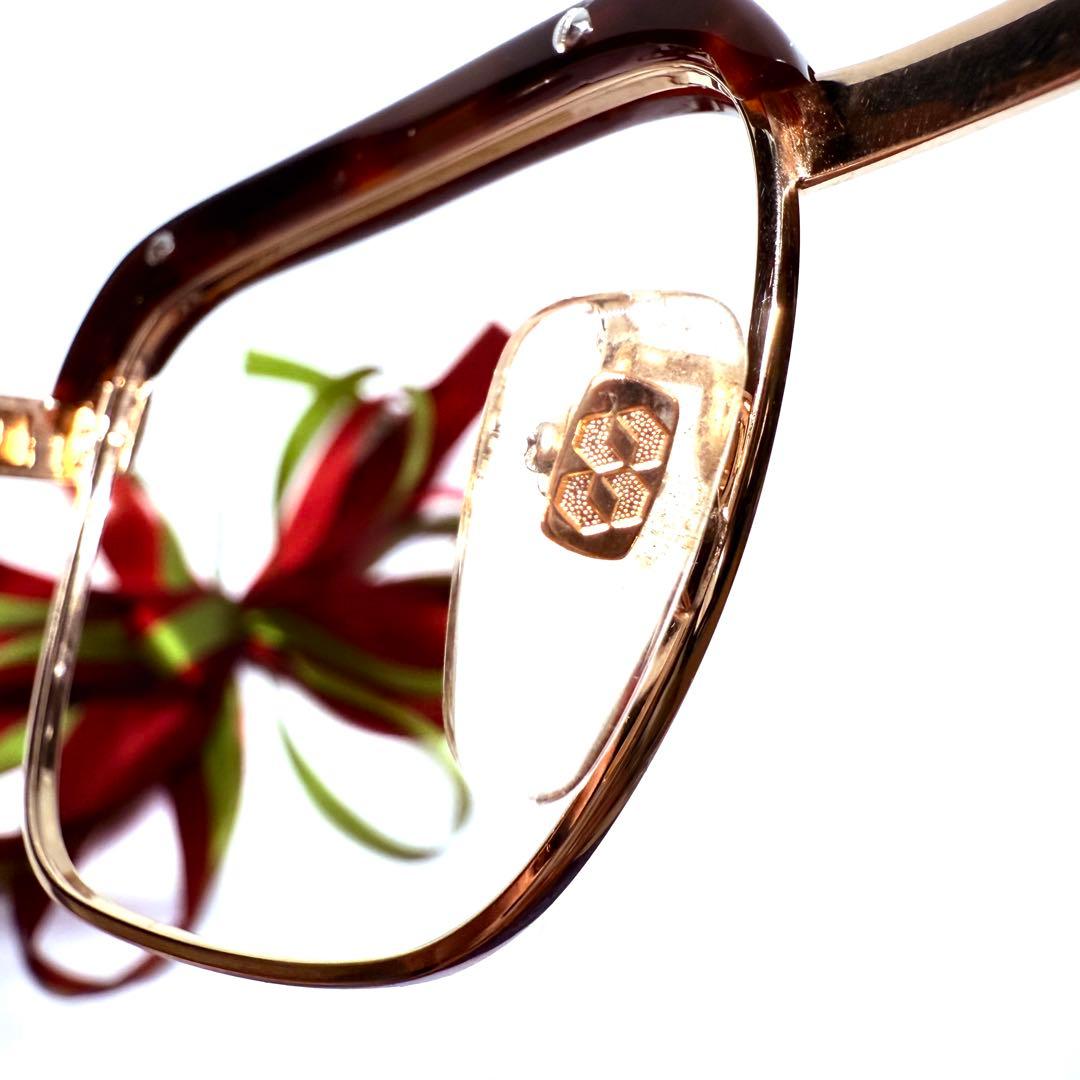 高級 国産 肉厚 本鼈甲】本べっ甲 眼鏡12KGF メガネフレーム 鑑別書