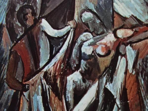 ピカソ、キュビスト１、希少画集画、状態良好、新品高級額装付