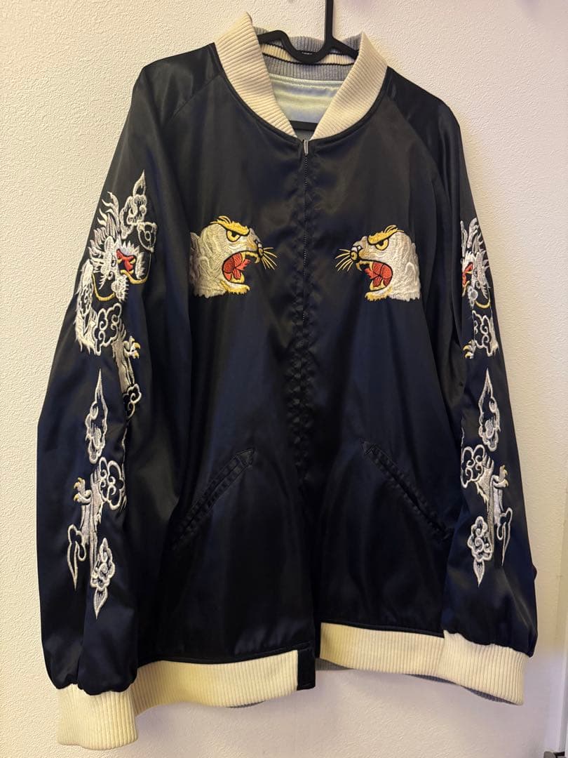 Stussy スカジャン XL STUSSY(ステューシー) / スカジャン/XL/ナイロン/BLK/無地// | 古着の