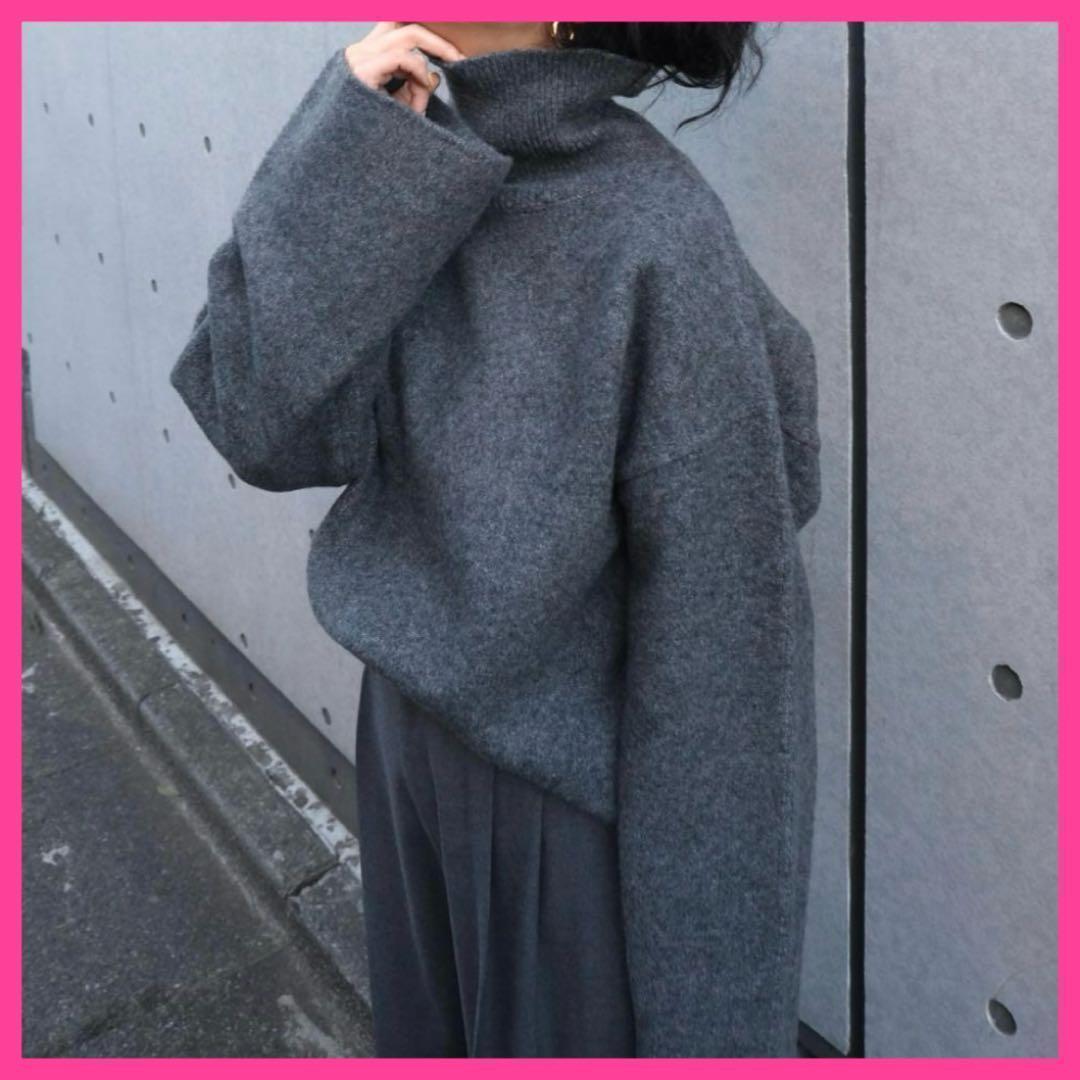 新品未使用☆SeaRoomLynn ウールmixハイネックLOOSEニット - メルカリ
