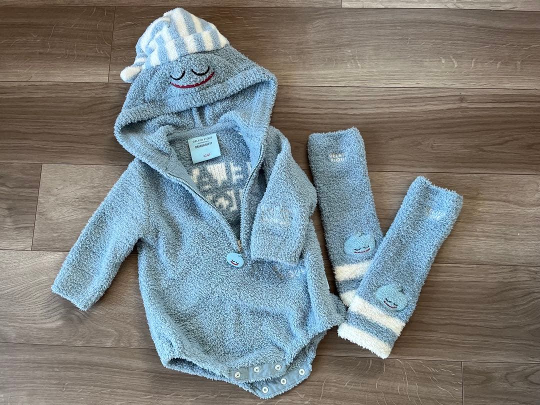 ドラクエ　スライム　ジェラピケ　ロンパース70 ドラゴンクエスト】【ベビー】パウダースライムロンパース&レッグ