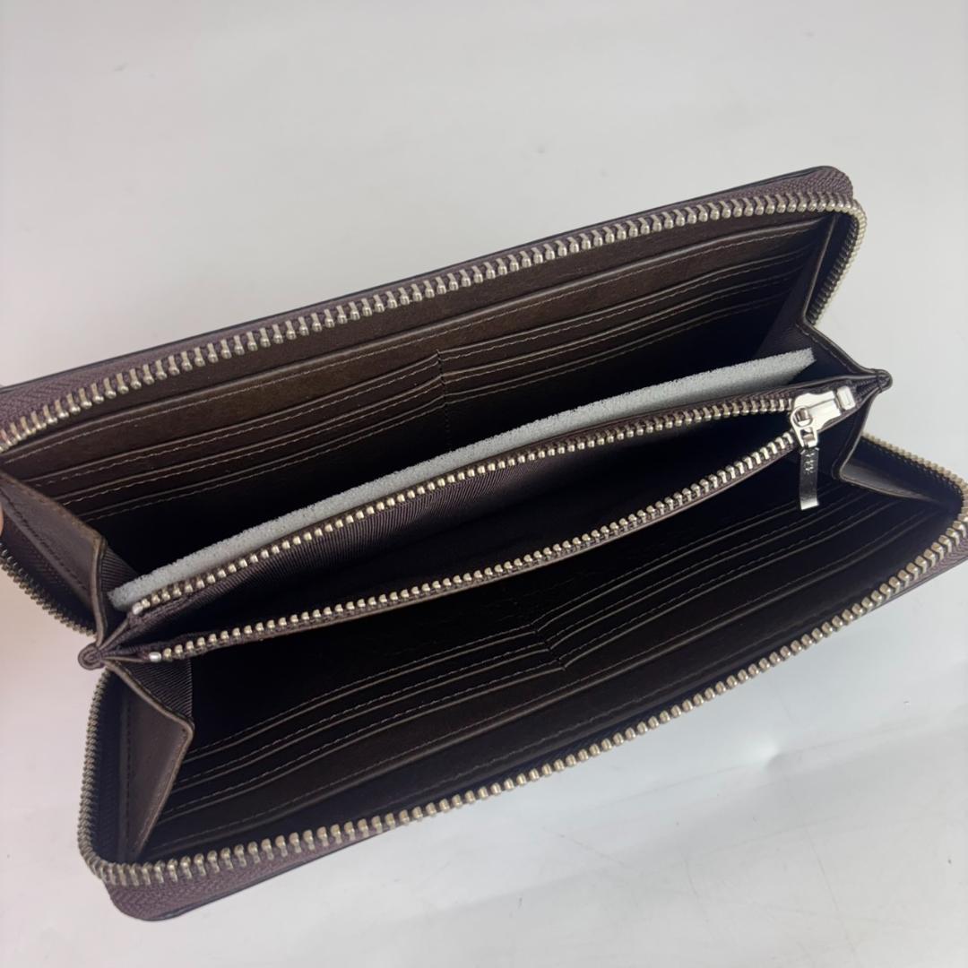 未使用】 ポロラルフローレン ラウンドジップ 長財布 P-225BR - メルカリ