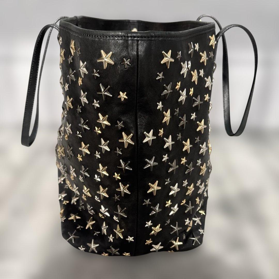 JIMMY CHOO ブラック スタースタッズ バッグ - メルカリ