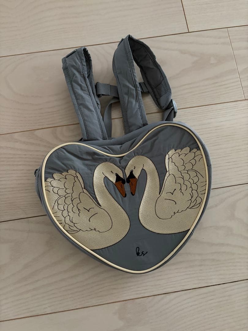 Konges Sloejd 白鳥刺繍ハート型リュック