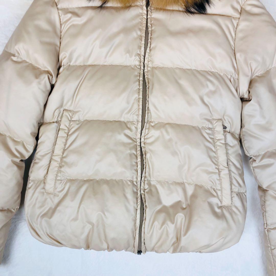 美品】デュベティカ ダウンジャケット ファー アダラ ベージュ 40 L