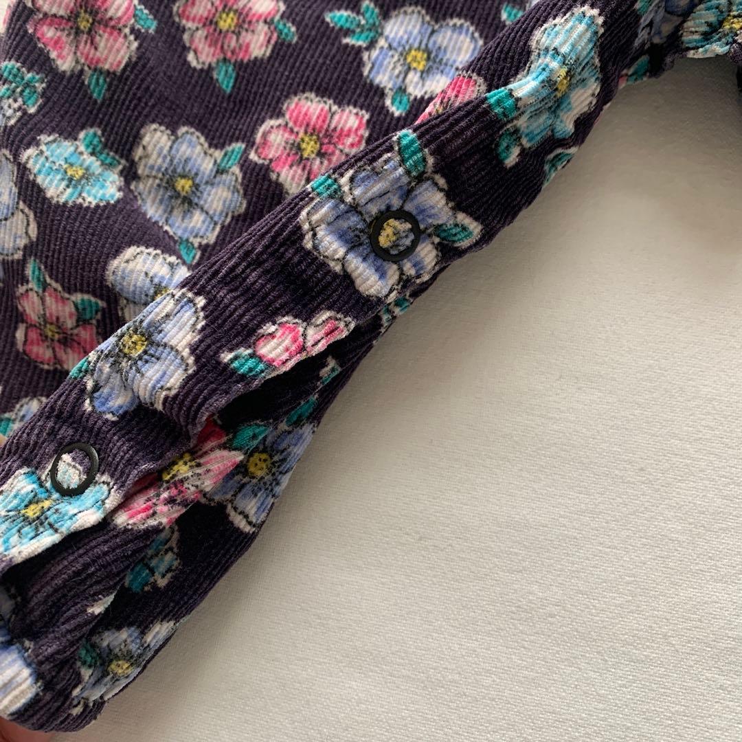 最終お値下げ☆オシュコシュ オーバーオール 花柄12M パープルタグ