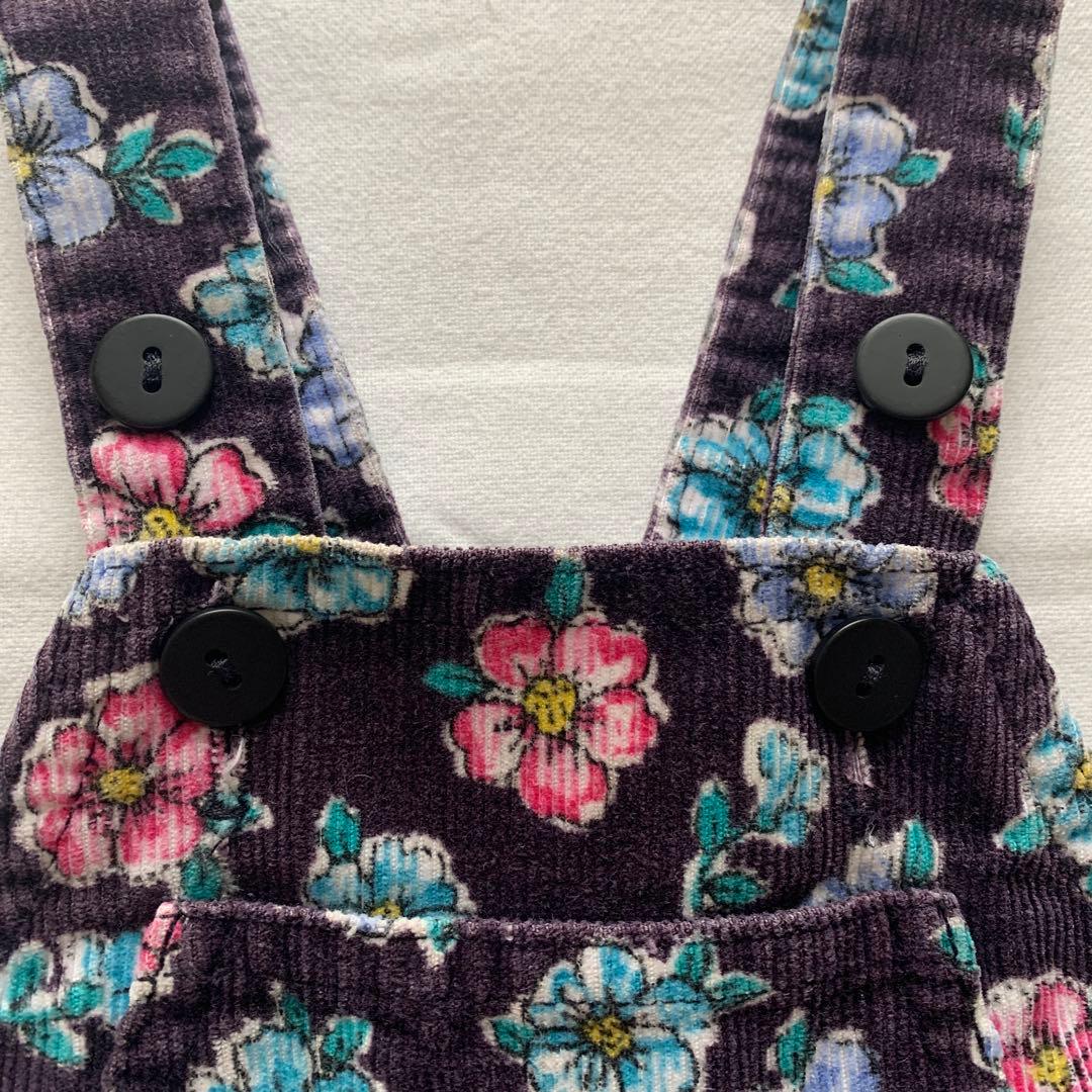 最終お値下げ☆オシュコシュ オーバーオール 花柄12M パープルタグ