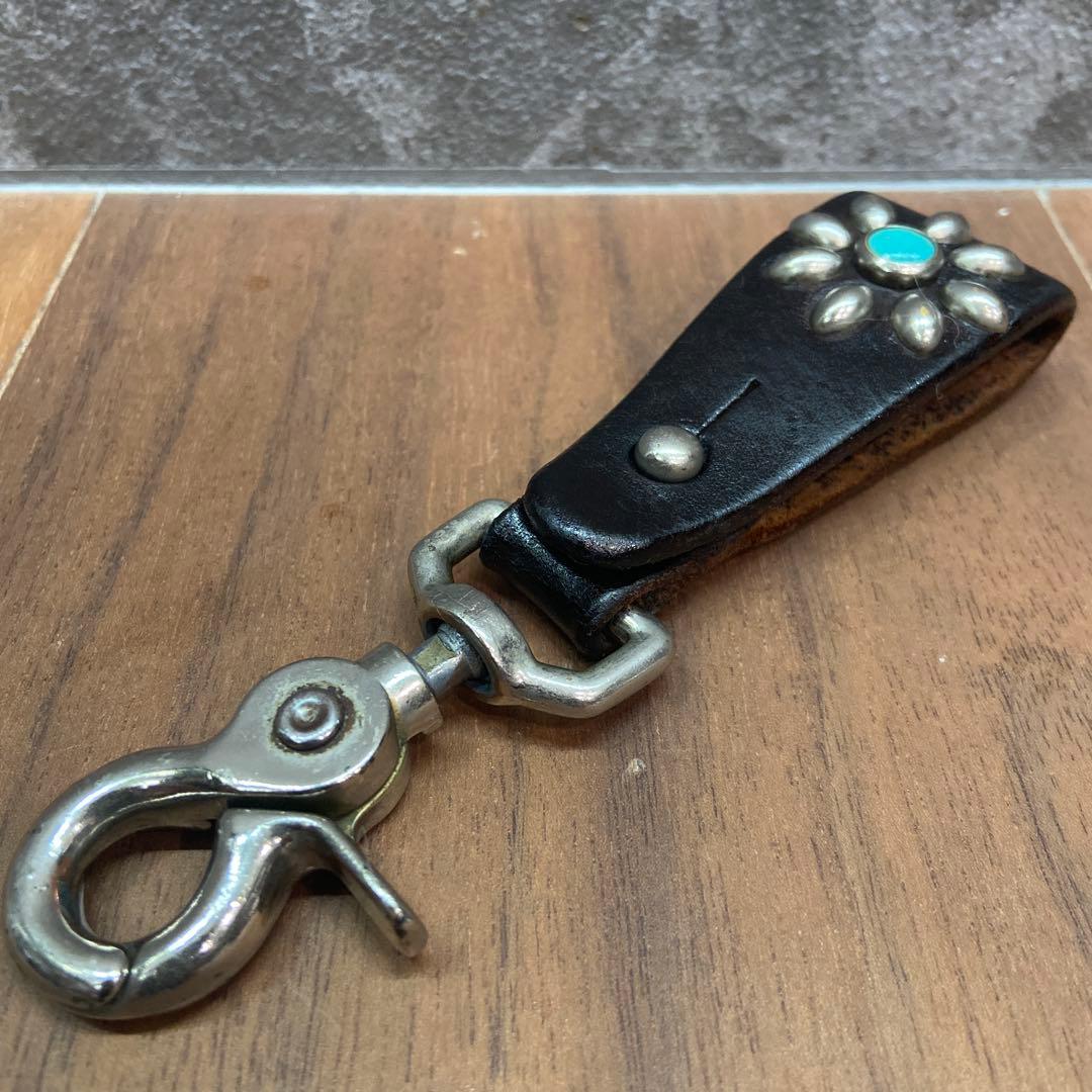 HTC レザーキーホルダー フラワーターコイズ スタンダードカリフォルニア