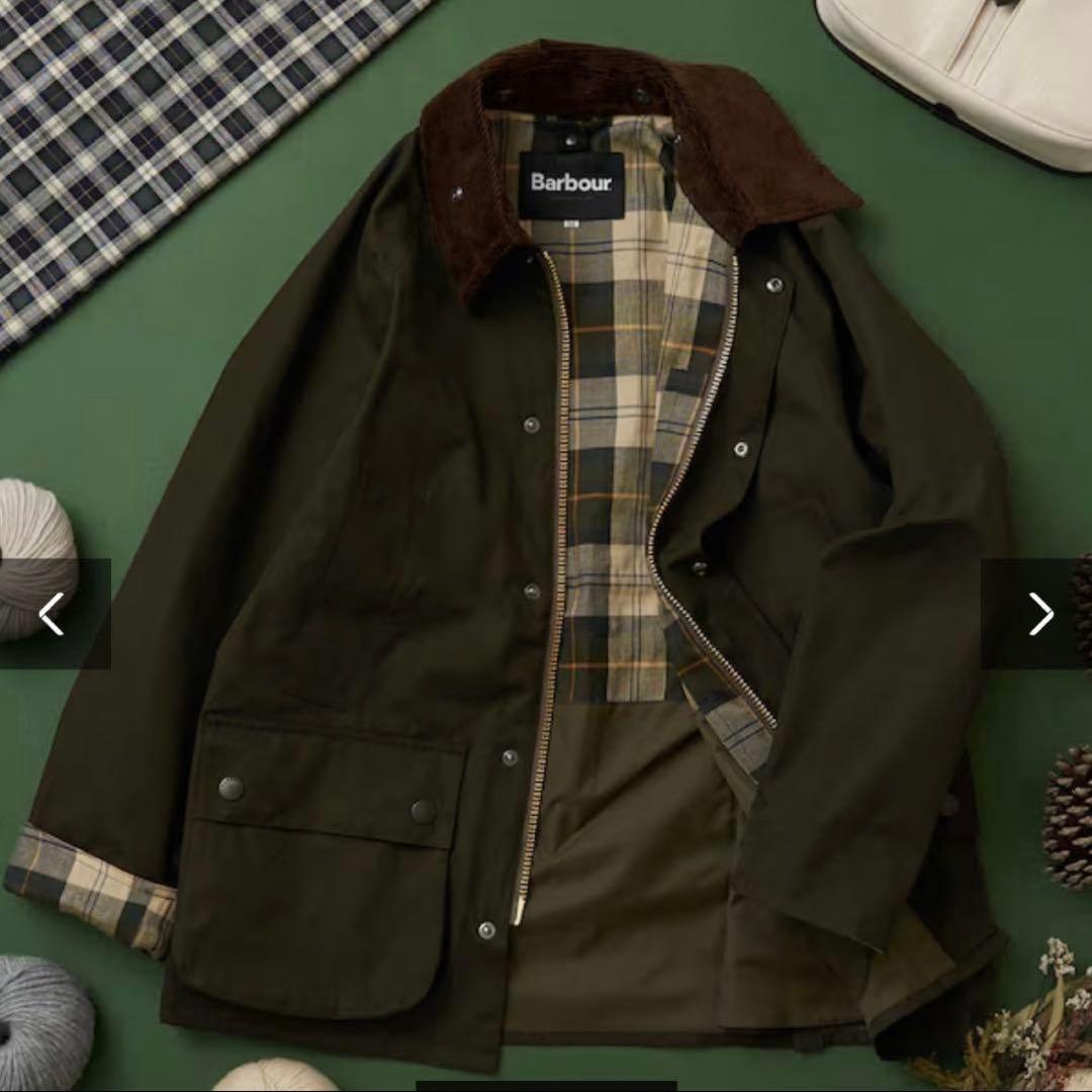 美品　バブアー　ビデイル　ピーチスキン オリーブ　セージ　36 barbour