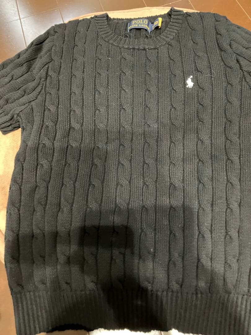 ゴ*ヤ様 ラルフローレン ケーブルニット 半袖 ブラック