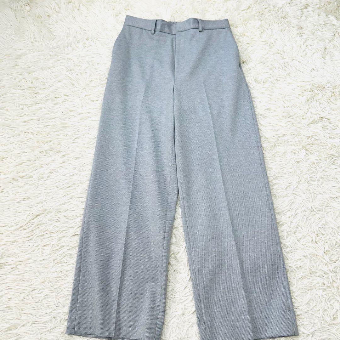 未使用タグ付☆】AOKI 島田順子 ノーカラー ワイドパンツ セットアップ L