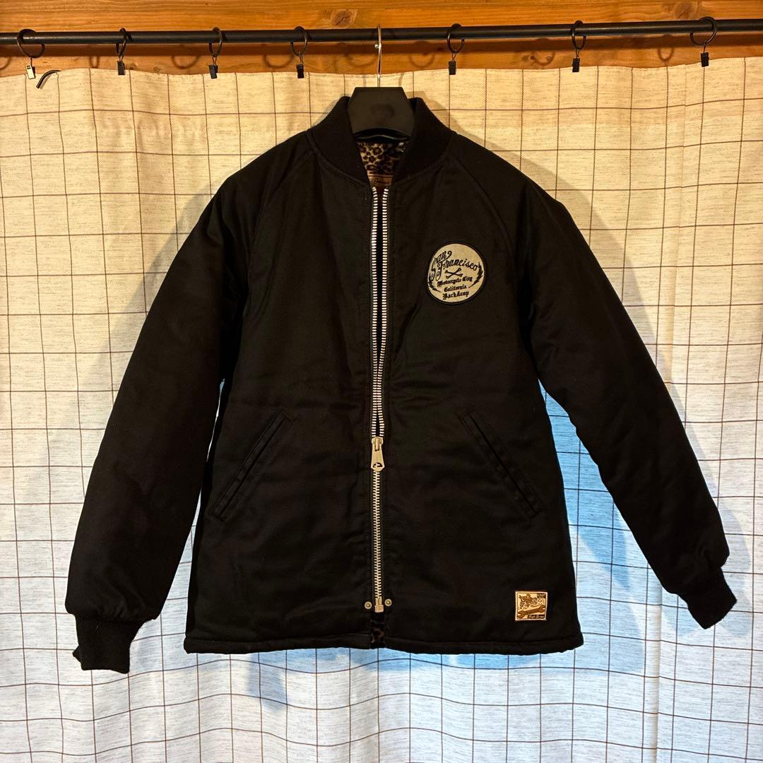 Schott Perfecto バックドロップレオパードジャケット Lバイカー