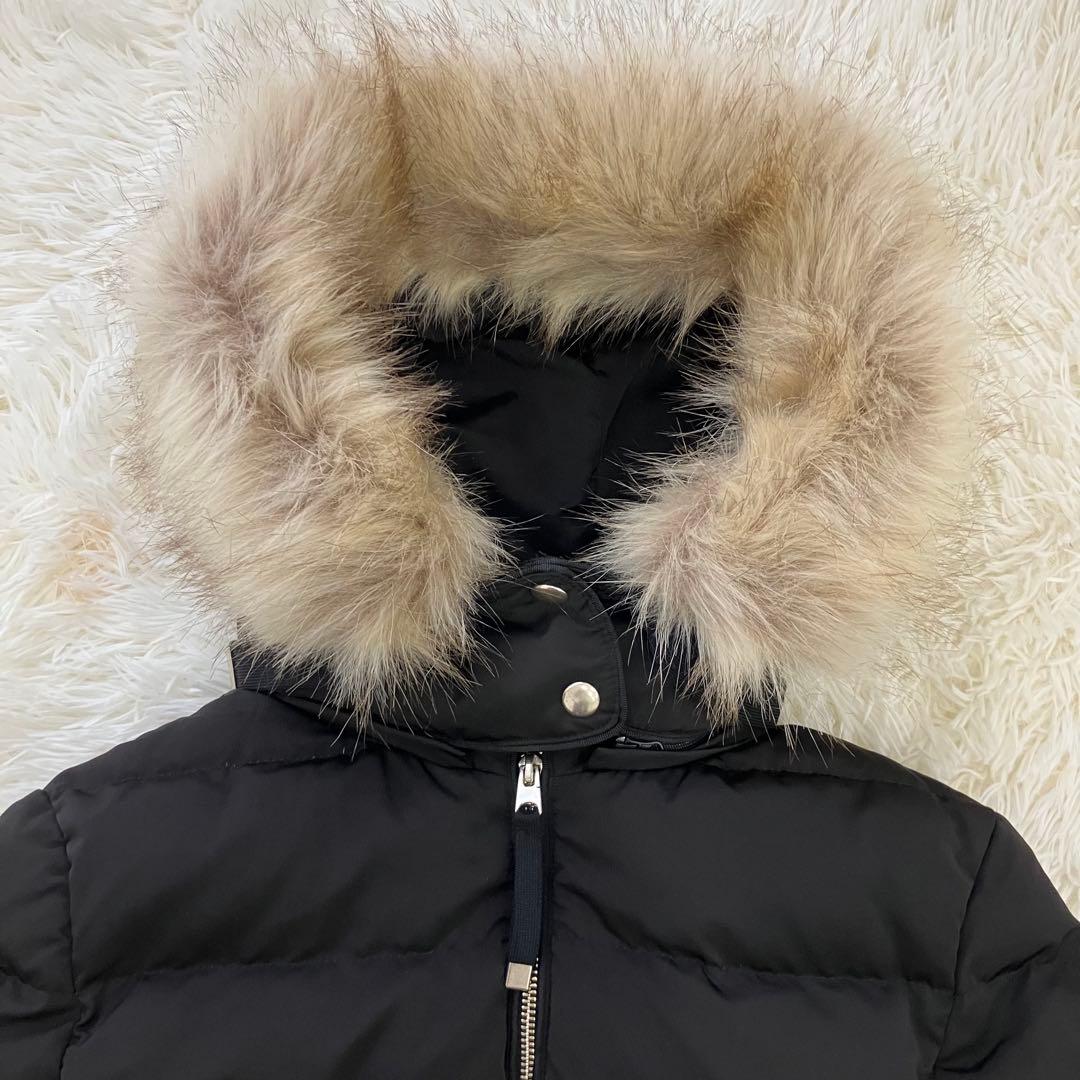 完売品✨ZARA ザラ ファー ダウンジャケット ベルト付き ボア ブラック