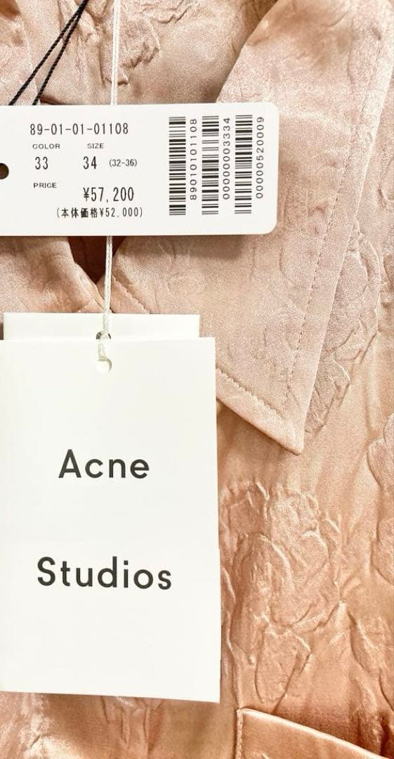 新品☆ ストレッチ サテンシャツ ピンク Acne Studios ¥57200 - メルカリ
