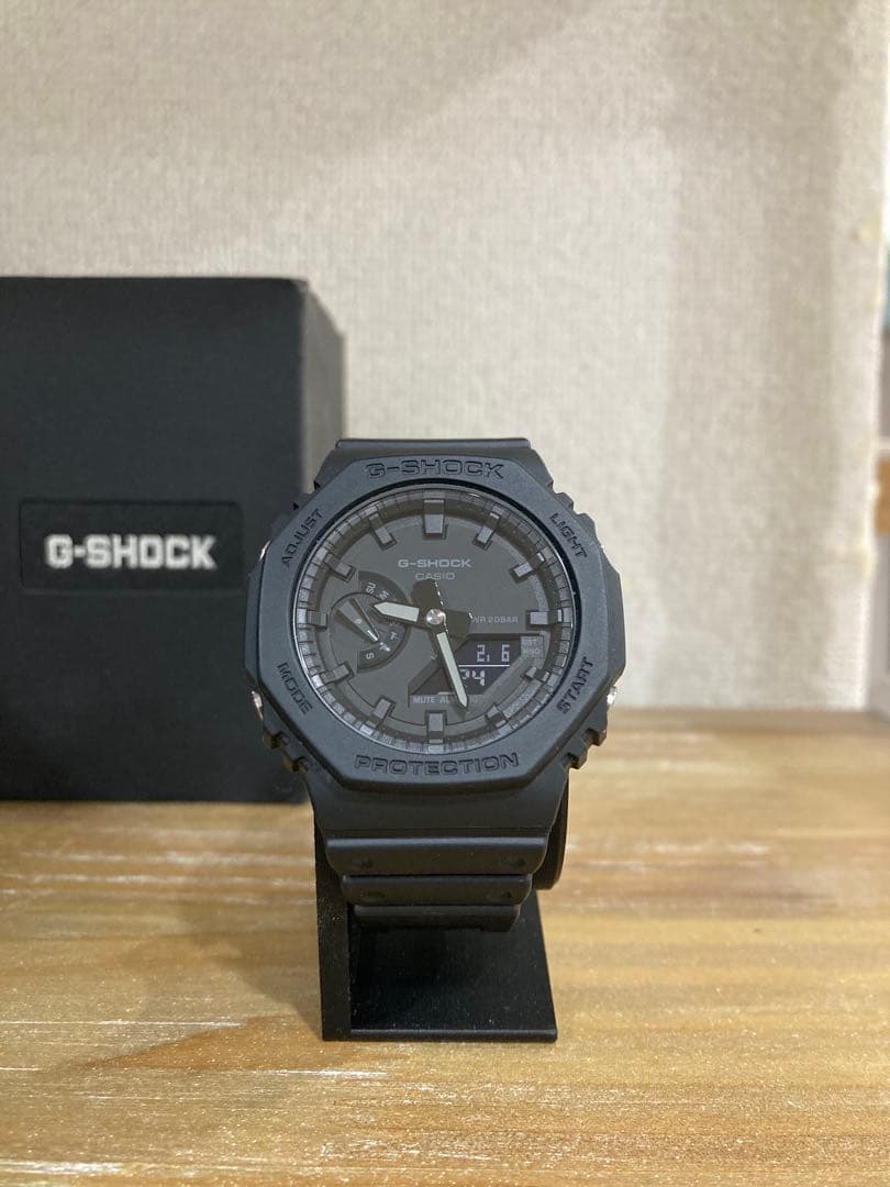 き*る様 G-SHOCK 極美品 GA-2100 人気カラー ブラック×ブラック