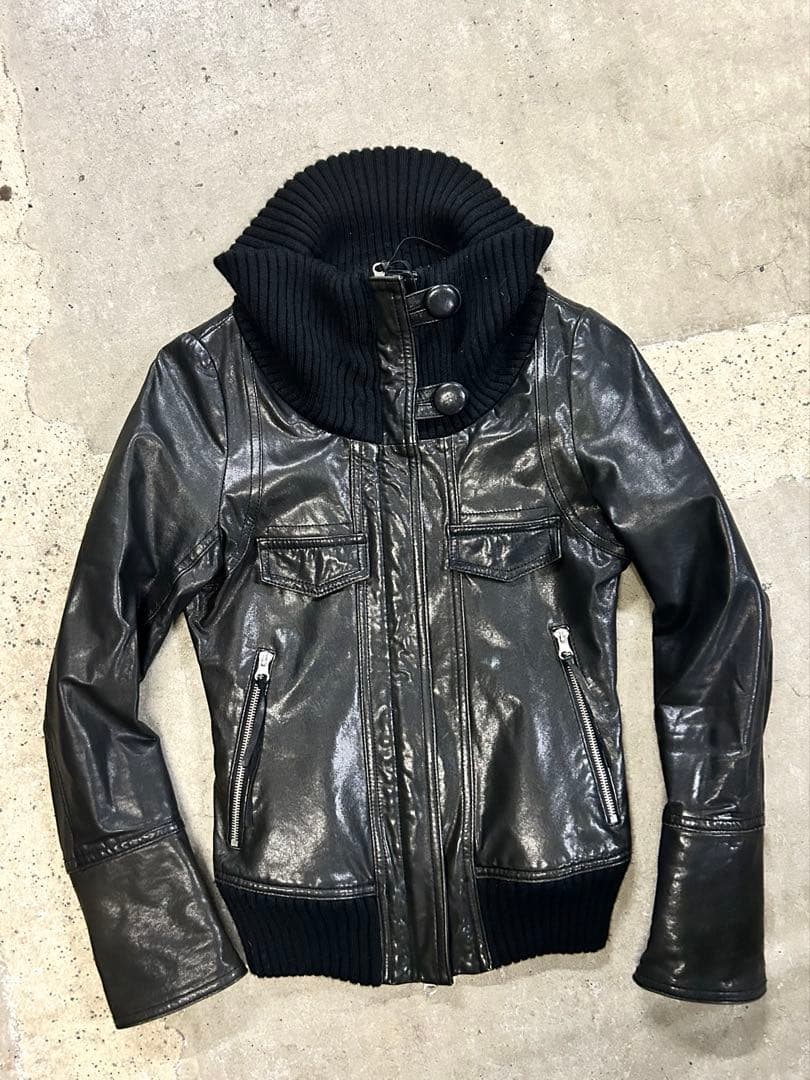 値下げ中【archive】ラムレザー シングルライダース ジャケット 本革