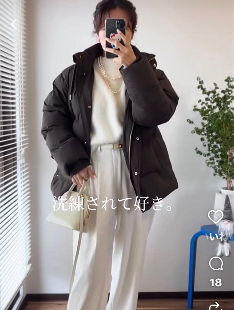 新品タグ付き 完売コカ coca シームレス中綿ダウンジャケット ブラウン